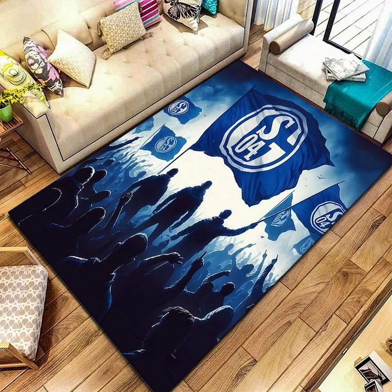 FC Schalke 04 Carpet Rug for Living Room Bedroom Home Sofa Decoration,Kids play Non-slip Floor Mat