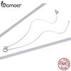 Bamoer Double Circle Chain Necklace for Women 925 Sterling Silver Miss & Love Wedding Fine Jewelry