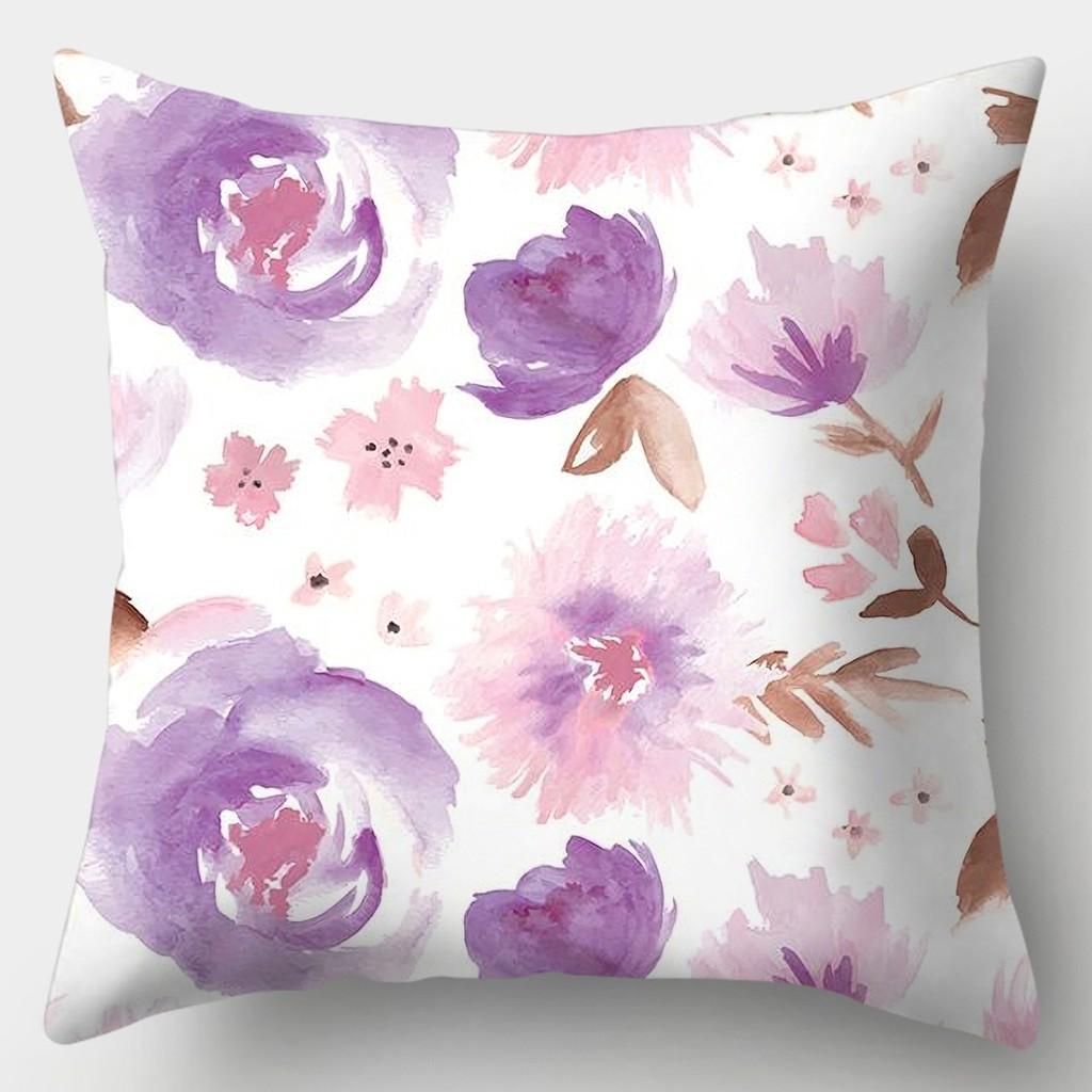 Наволочка Fresh Style 45 см X 45 см, квадратная наволочка для дивана, чехол для подушки с красивыми цветами