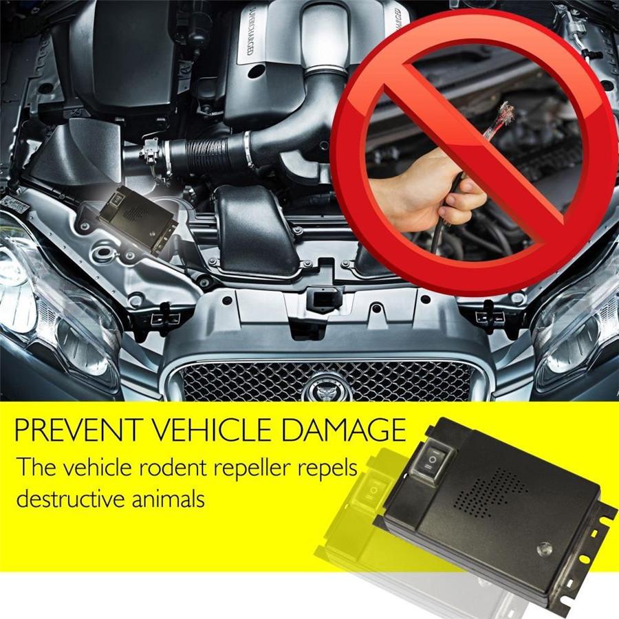 Автомобильный отпугиватель крыс Ультразвуковой отпугиватель грызунов для автомобиля Отпугивает крыс, мышей, грызунов