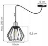 Hanging Lamp, Ceiling Chandelier, Wire Shade, Led