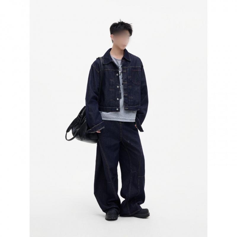 Unisex High Street American Style Denim Jacket—Trendy, Loose-Fit for Spring and Autumn