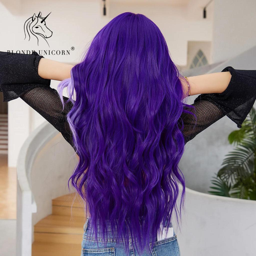 BLONDE UNICORN Парик Purle Highlight, длинные волнистые синтетические парики без челки, косплей, вечерние, Лолита, термостойкое волокно для женщин