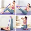 Figure 8 Resistance Band 6-Tube Pedal Puller with Handle Multifunction Elastic Sit-up Rope Men Women Pedal Tensioner Exerciser Workout