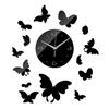 Modern Wall Clock Art Decal Removable Acrylic Mute for Office Decor