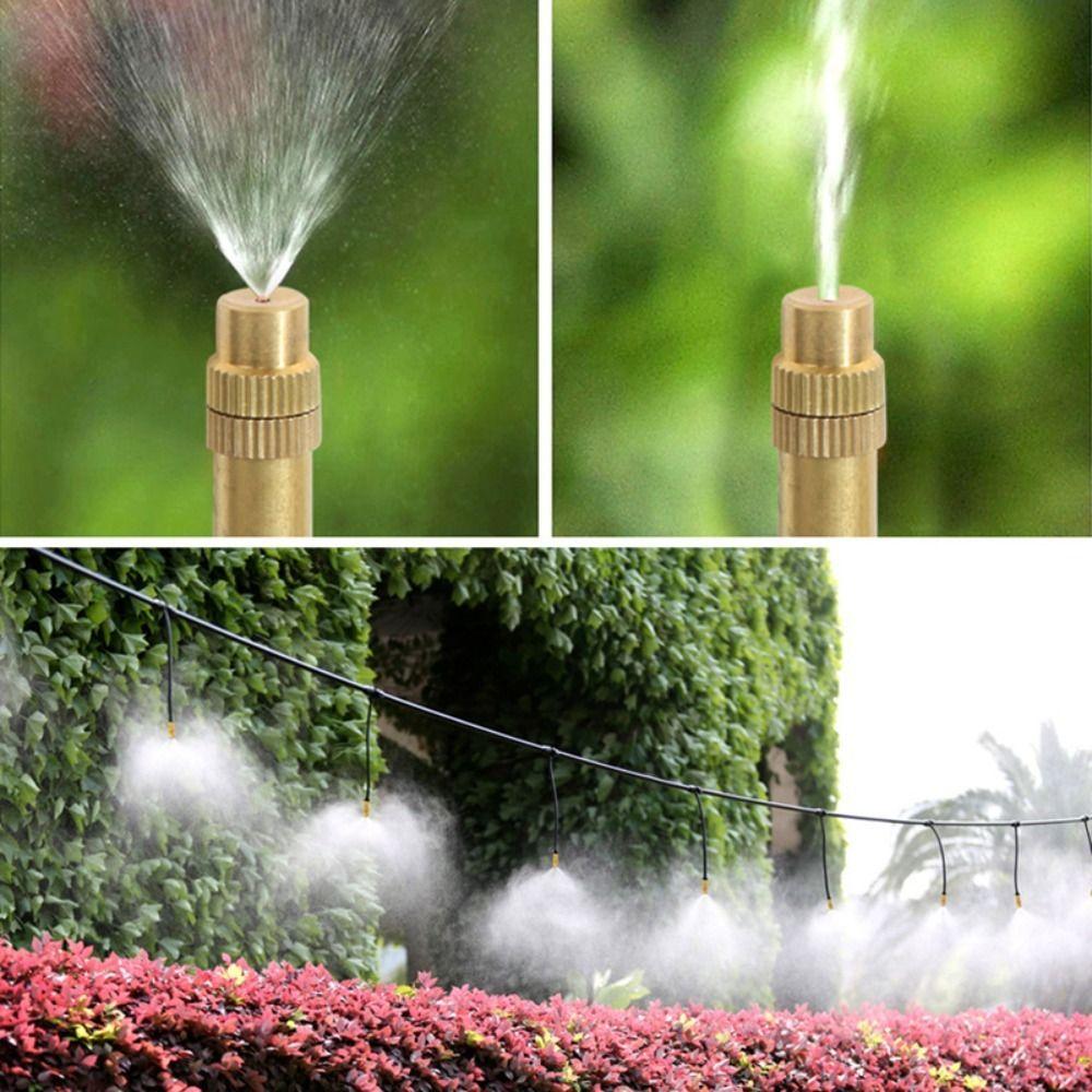 Brass Brass Sprinkler Head Adjustable Drip Irrigation Misting Nozzle  Garden Watering