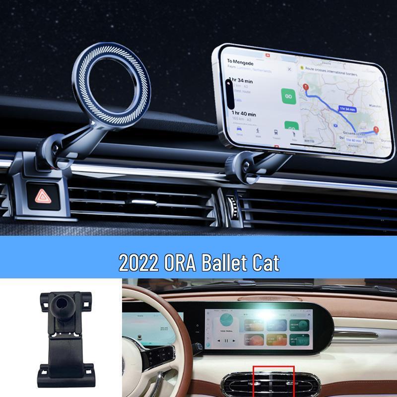 Magnetic Car Phone Holder for ORA Black Cat, Good Cat, GT, and Lightning Cat Models - Decorative Accessory