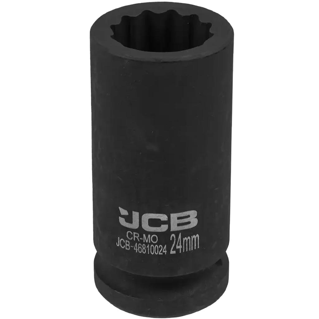 JCB 3/4" Cr-Mo Deep Impact Socket 12-Point 24mm Socket Wrench