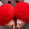 1 пара искусственных меховых манжет, пушистые, однотонные, толстые и теплые, зимние