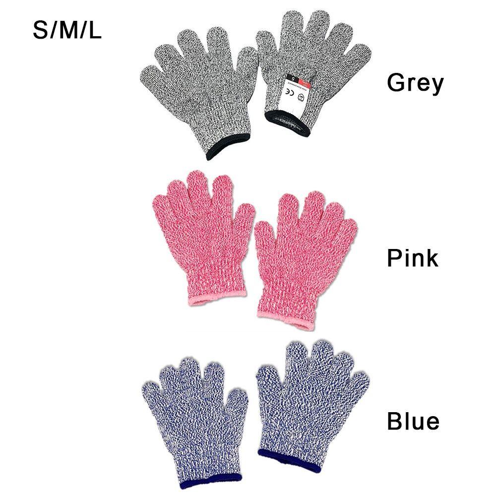 Grey Pink Blue Child Anti-cutting Gloves HPPE Protective Mittens Work Safety Gloves Carving