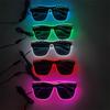 Heart Shaped LED Glasses Square Neon Glasses Surprise Just Married Glasses  Dark