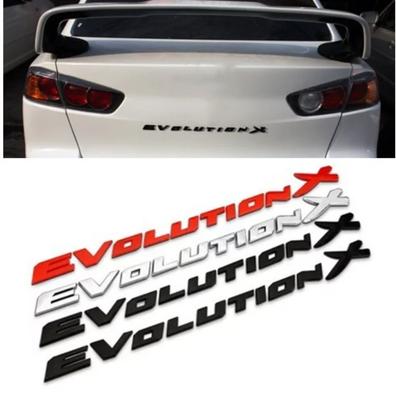 3D ABS Evolution X Letters Пластиковая автомобильная эмблема для переоборудования багажника, наклейка для стайлинга автомобиля, наклейка для Lancer EVO