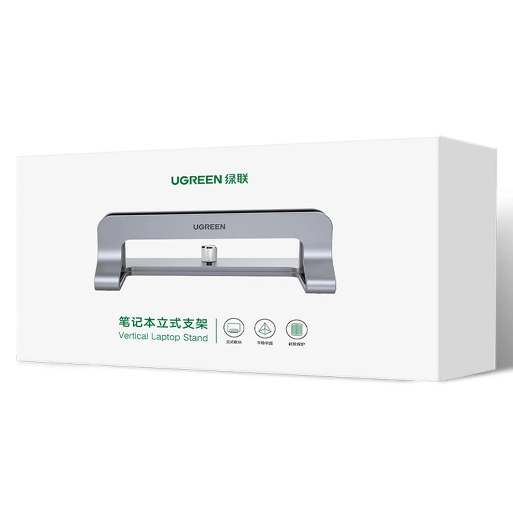 Ugreen Aluminum Vertical Stand Holder Stand For Laptop Tablet Silver (Lp258)
