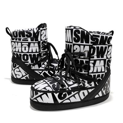 Зимние зимние ботинки для родителей и детей, нескользящие водонепроницаемые толстые теплые плюшевые лыжные ботинки на меху, женские и мужские зимние ботинки, лыжные ботинки для мальчиков и девочек