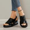 Summer Casual Fashion Round Toe Wedge Open Toe Women's Sandals New Elegant and Comfortable Fish Mouth High Heels