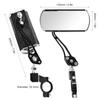 2 Pack Bike Rear View Mirror Adjustable Rotate Mirror Wide Angle Rear View Aluminum Alloy Safety Rearview Mirror