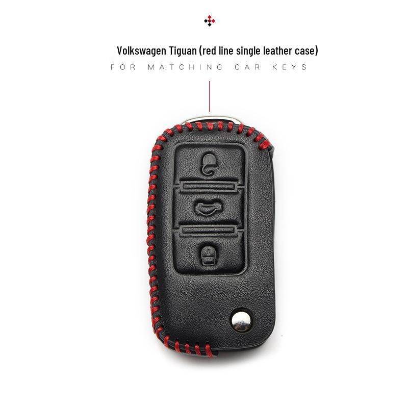 Чехол для ключа Volkswagen для New Magotan, Golf, B8, Passat, Tiguan, Lavida, Bora - Натуральная кожа
