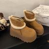 Женская мода легкая мягкая подошва зимние теплые меховые ботинки-дутики с мягкой подкладкой нескользящие повседневные спортивные хлопковые ботинки меховая хлопковая обувь