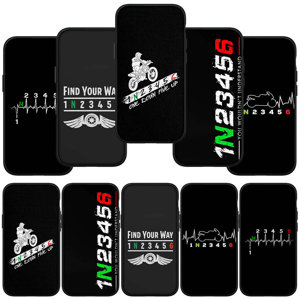 Phone Case for iPhone 17 16 15 Plus Huawei P30 P20 Lite Redmi Note 14 12 11 13 Pro Max OPPO A60 A80 A40 A18 A38 Motorcycle Motorbike 1N23456 Art Cover