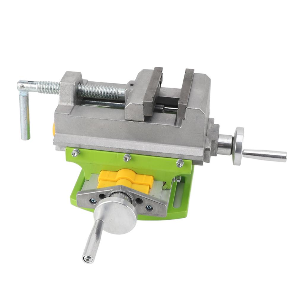 3-дюймовые тиски для сверлильного станка с 2-сторонним движением, крестообразные плоские тиски из алюминиевого сплава для сверления на верстаке