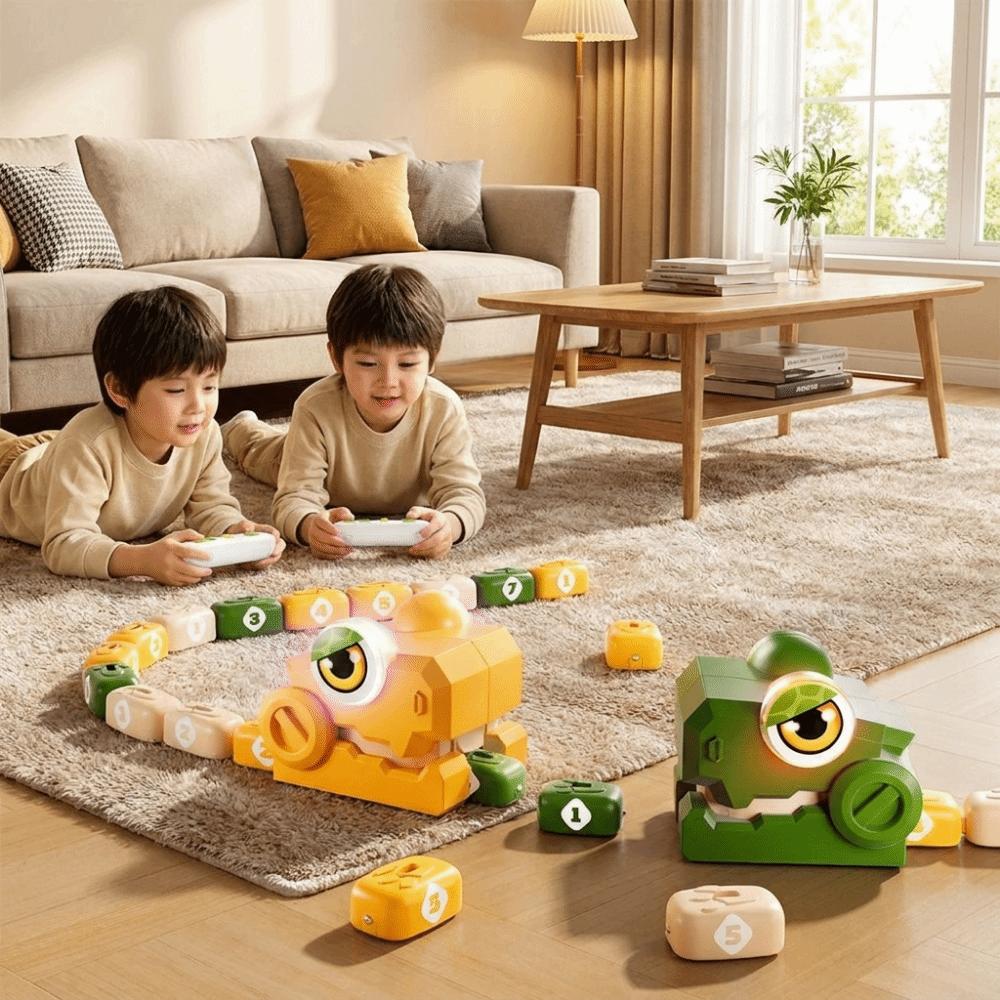 Interactive Battle RC Snake Car Toy Magnetic Greedy Snake Car Magnetic RC Car Duel Parent