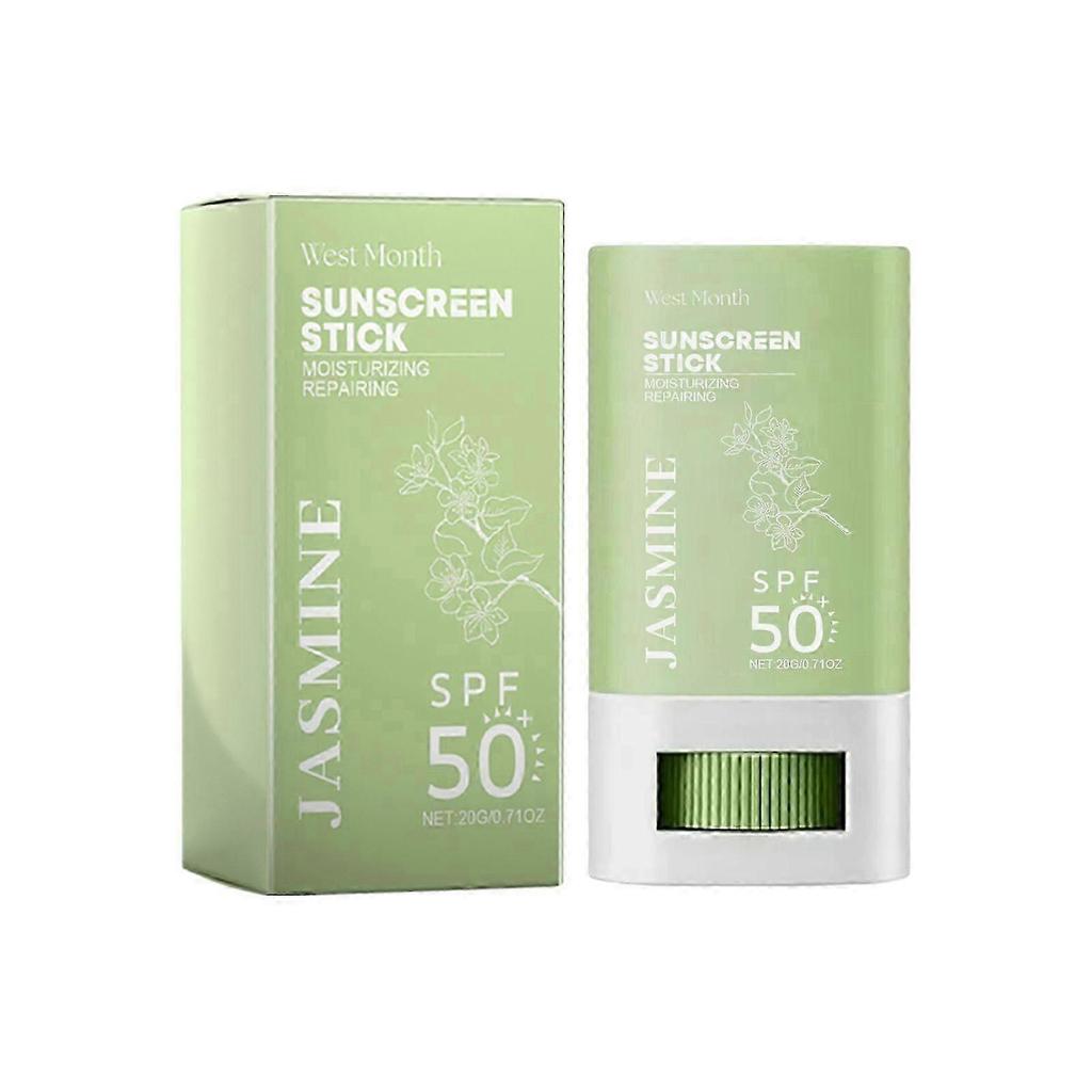 Jasmine Sunscreen Stick - Moisturizing, Full-Spectrum UV Protection, Non-Greasy, Hydrating & Soothing, 20g