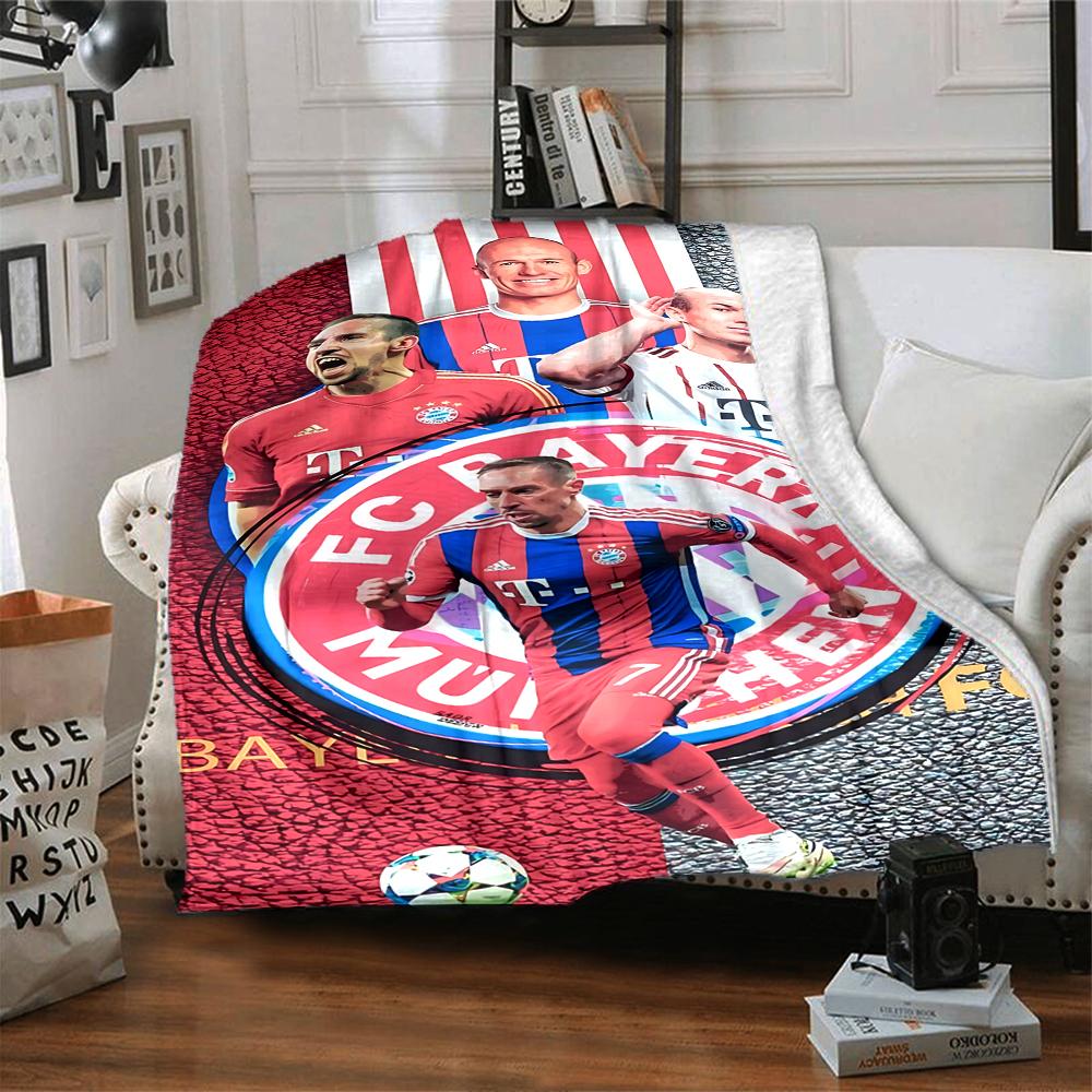 Fc Bayern Munich Team Blankets Flannel Printed Breathable Warm Throw Blanket for Home Office Bedspreads 0708a127