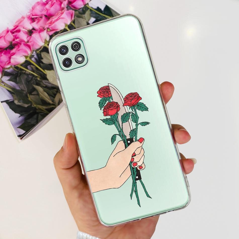 Стильный чехол для телефона Samsung Galaxy A22 5G A22S A22 4G Прозрачный ТПУ Мягкий силиконовый задний чехол для Samsung A22 A225F A226B