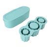 Cylinder Ice Cubes Tray Easy Release Large Capacity Hollow Silicone Cup Ice Mould with Lid Bin for