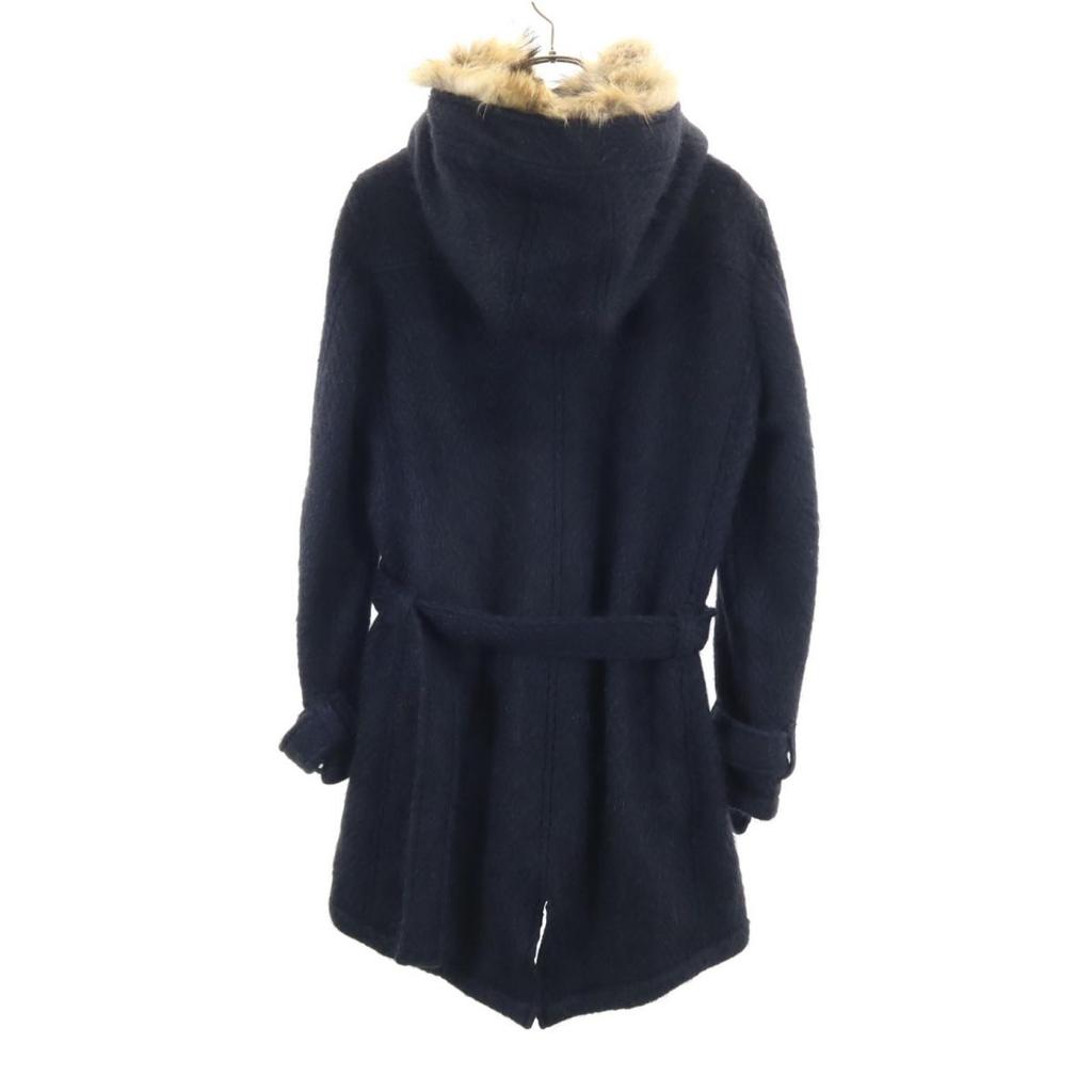 SHAREEF Made In Japan Wool Coat 2 Navy Fur Hood Men's Used