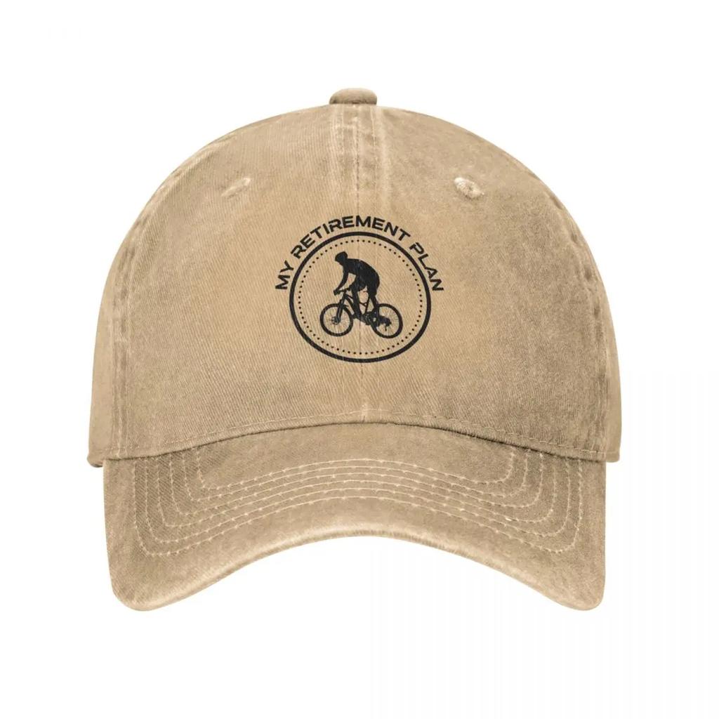 My Retirement Plan Bicycle Funny Bike Riding Rider Retired Baseball Cap Trucker Hats Military Cap Man Women'S Beach