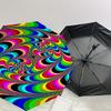 1pc Psychedelic Spiral Automatic Open/Close Umbrella with Windproof, 8-Rib Sturdy Canopy, Durable Ribs, Fashionable Design1130A