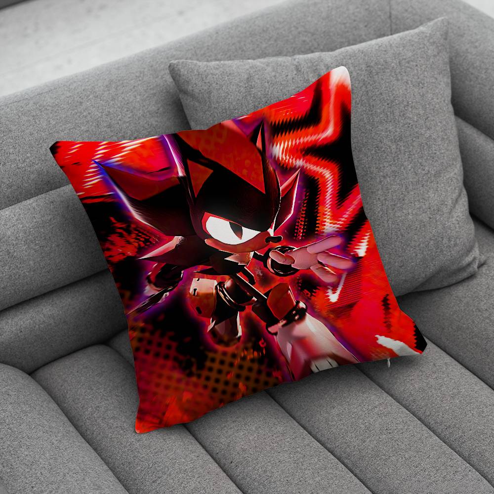 SShadow the HHedgehogS Pillow Case For Home Bedroom Car Office Decoration Living Room Sofa Cushion Cover Suitable