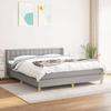 Maison Exclusive - Sommier à lattes de lit avec matelas Gris clair 180x200cm Tissu
