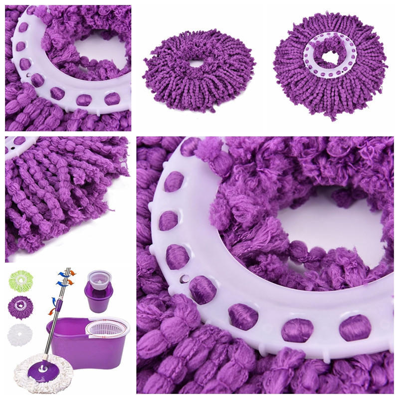 Бытовая волшебная сменная насадка для чистки с вращением на 360°, насадка для швабры из микрофибры