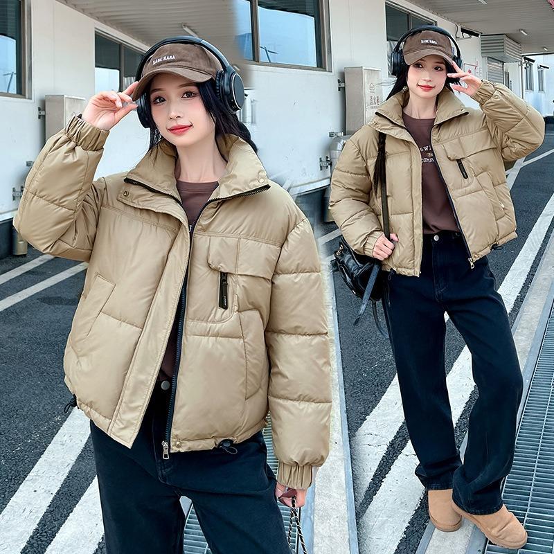 New Cotton-padded Clothes Women's Winter Short Loose Thickened Small Stand-up Collar Jacket Trendy Fashion Cotton-padded Jacket