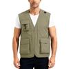 Men’s Outdoor Fishing Vest, Lightweight Sleeveless Utility Cargo Jacket For Hiking Hunting