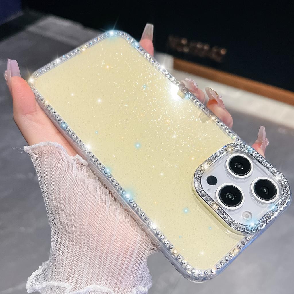 IMD Глиттерные Звезды Покрытие Кольцо для Пальца Алмазный Чехол Для iPhone 17 Air 16 E 15 14 13 Pro Max Plus Стразы Прозрачный Ударопрочный Чехол