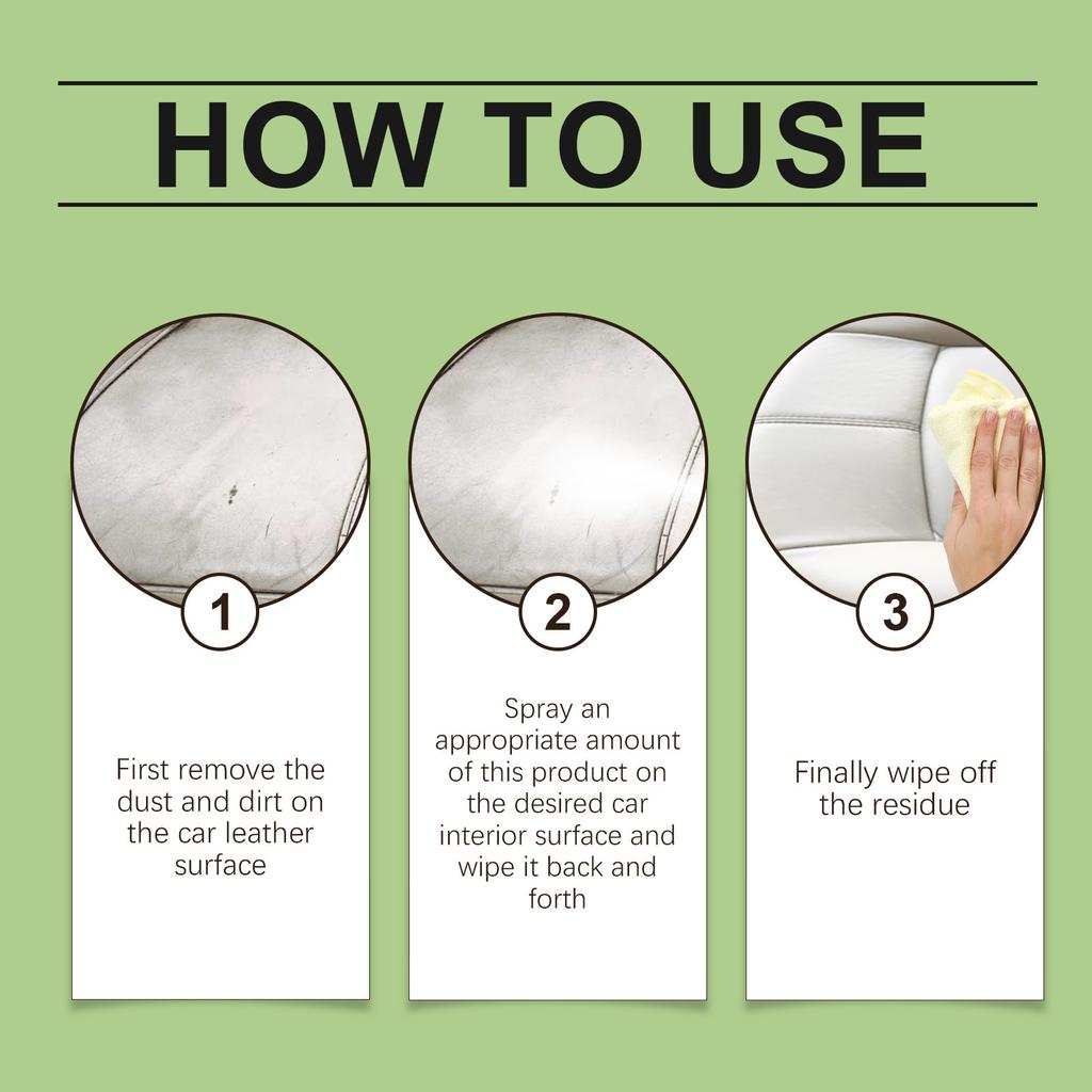 Rayhong Car Leather Refinishing Spray Clean Stain Removal Shine Car Interior Repair Maintenance Care Spray