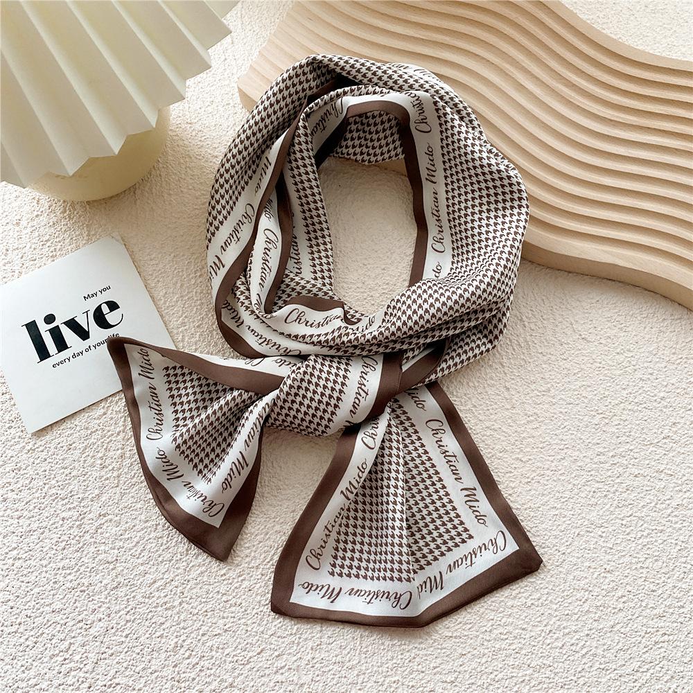 New Scarves Silk Scarves Women'S Spring And Autumn Season Long Decorative Professional Scarves Summer Thin Styles Paired With Shirts Stylish