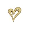Simple Large Metal Heart Brooches for Women Men Classic Fashion Jewelry Vintage Love Heart Brooch Pins Office Party Gifts
