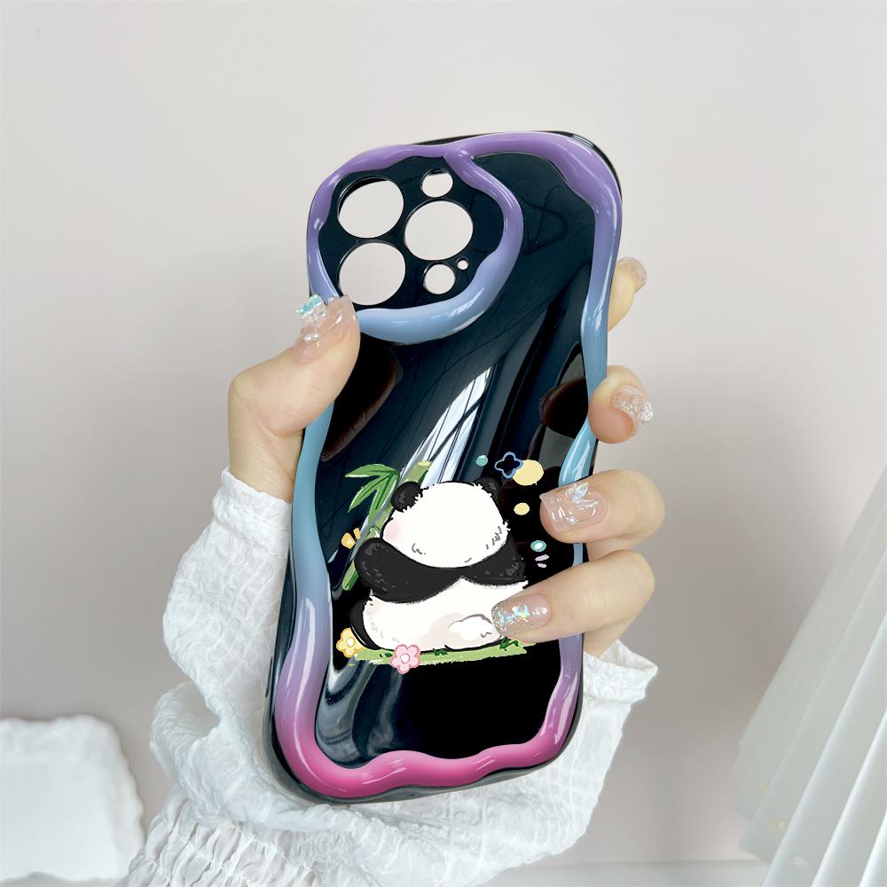 Мультяшный узор, кремовая текстура, мягкий силиконовый чехол с волнистыми краями, чехол для телефона IPhone Samsung Huawei Honor Xiaomi Redmi OPPO Realme Vivo Infinix