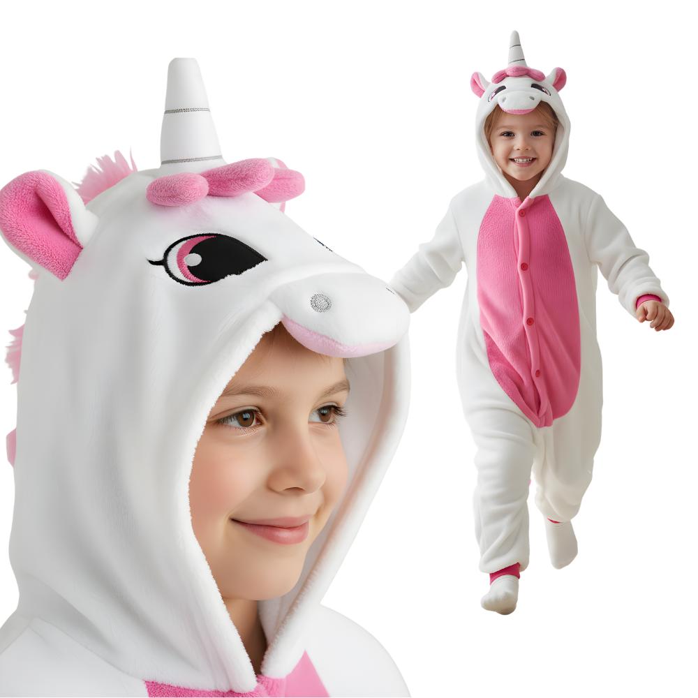 Kigurumi Onesie Pajamas Costume Pink Unicorn Children 115 - 125Cm