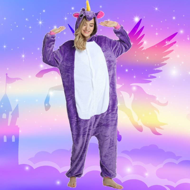 Unicorn Pajama Onesie For Women With Thick Polyester Fabric For Cozy Home Wear