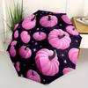 1pc Pink Pumpkins Automatic Open/close Folding Umbrella, Compact Portable Travel Umbrella,Durable Construction yy250814140