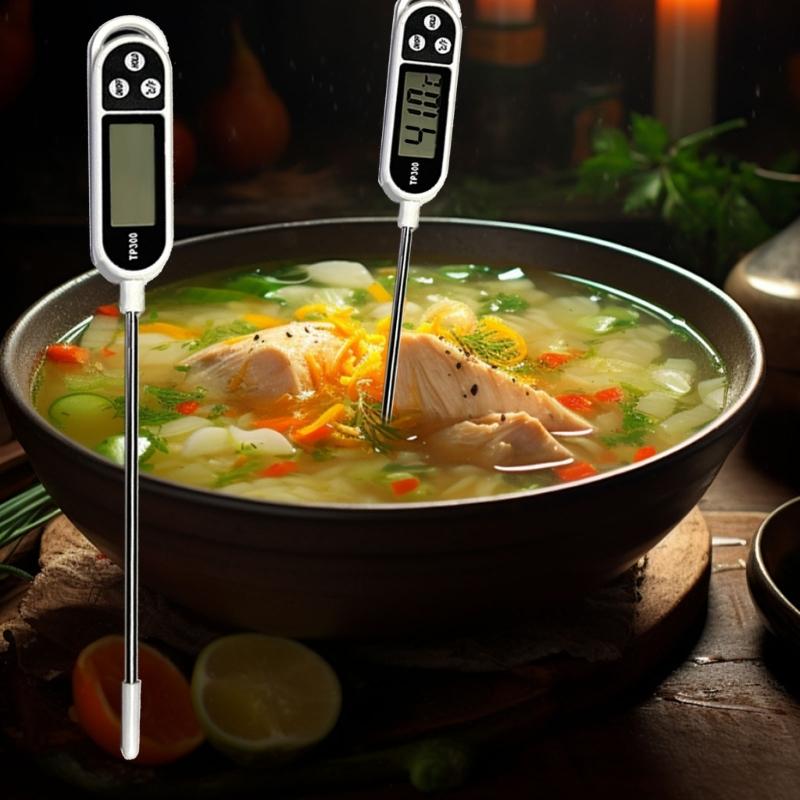 Мясные термометры Цифровые кухонные термометры для приготовления пищи с длинным щупом для гриля, конфет, кухни, барбекю, коптильни, духовки, масла, молока