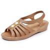 Sandals for Women, Summer New Style Fashionable Flat Heel Non Slip Wear-resistant Cool Slippers for Outdoor Wear