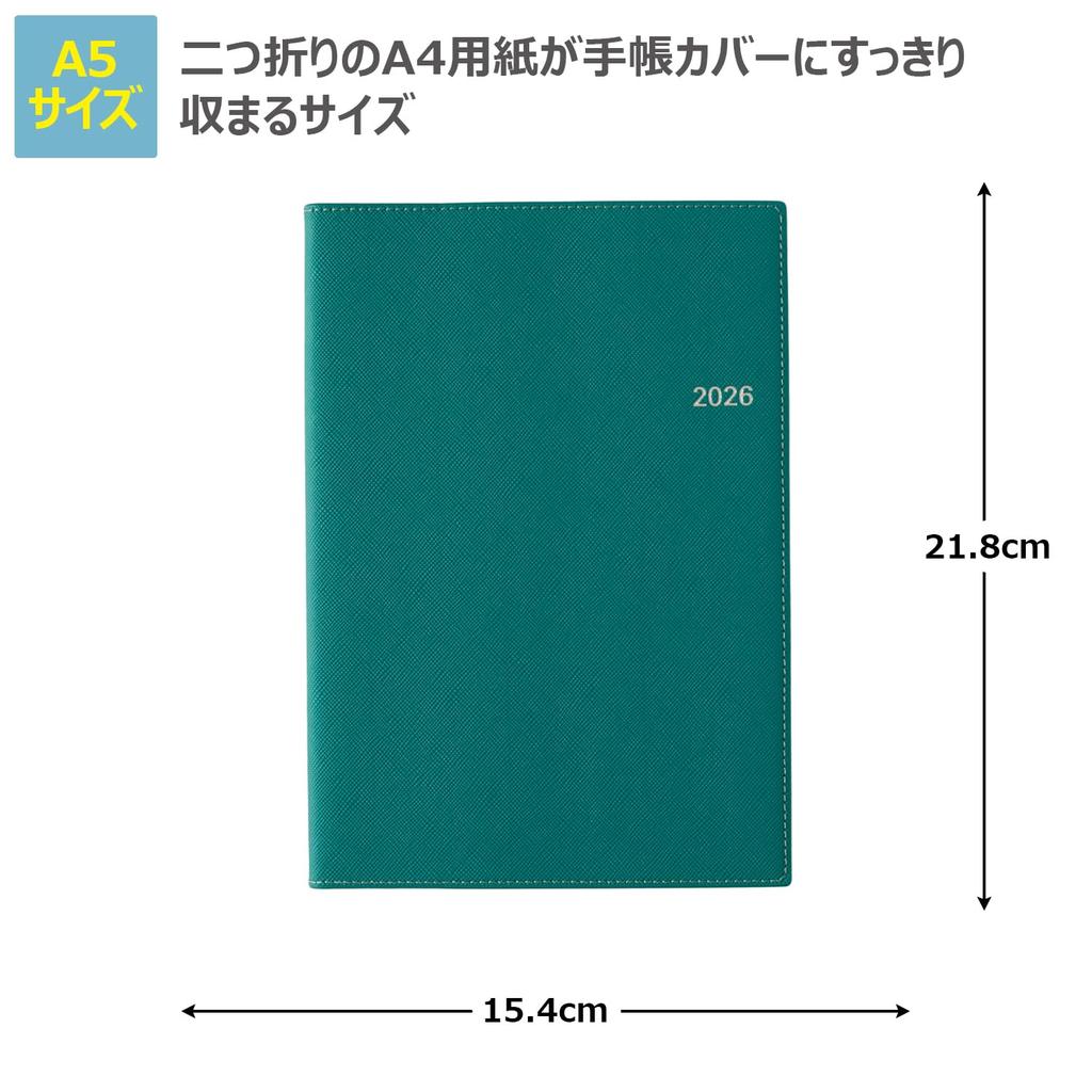 NOLTY Planner 2026 A5 Weekly Access 3 Green 6468 December (Starts 2025)