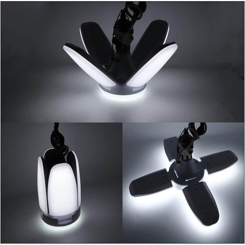 Светодиодная лампа 60 Вт без мерцания E27 B22 220 В SMD2835 Сверхяркая Складная с лопастями вентилятора Лампа с регулируемым углом для склада гаража