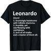 LEONARDO Определение Персонализированное Имя Забавный Подарок на День Рождения Футболка